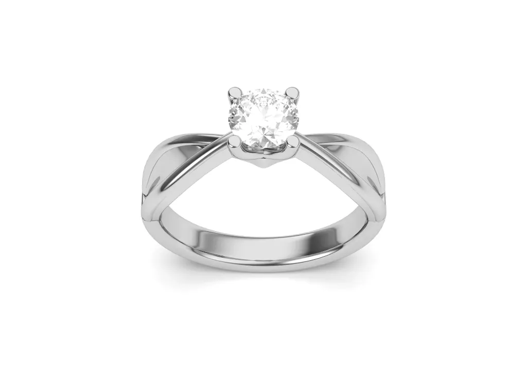 A tapering shank solitaire ring -VR87758