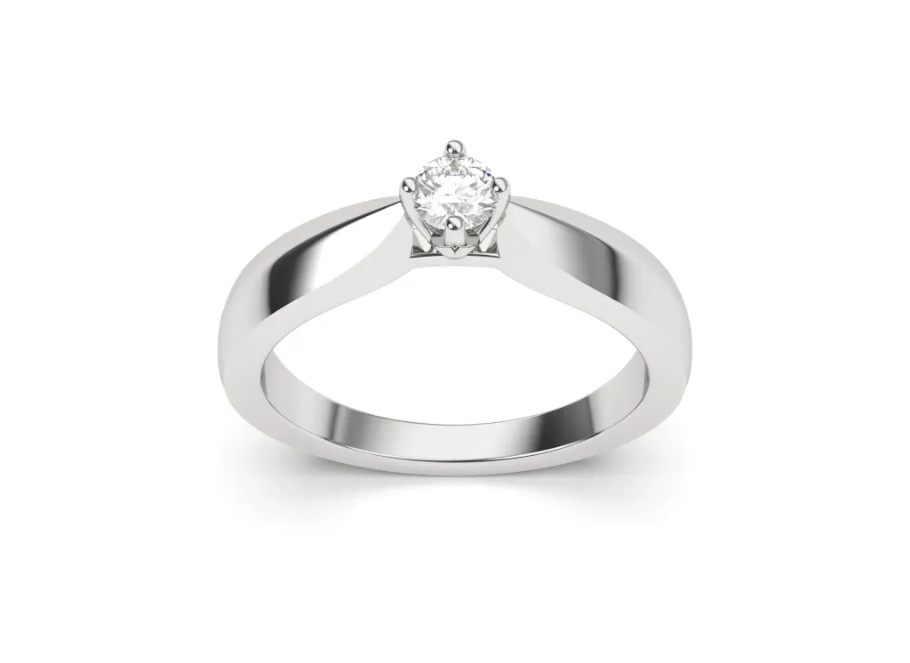 LUNAVIEL-A tapered shank solitaire ring - VR87759