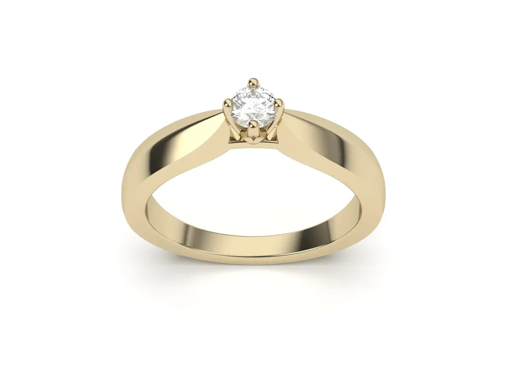 LUNAVIEL-A tapered shank solitaire ring - VR87759