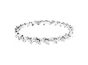 PETRALIA - single line pear-shaped diamond eternity bangle with openable lock