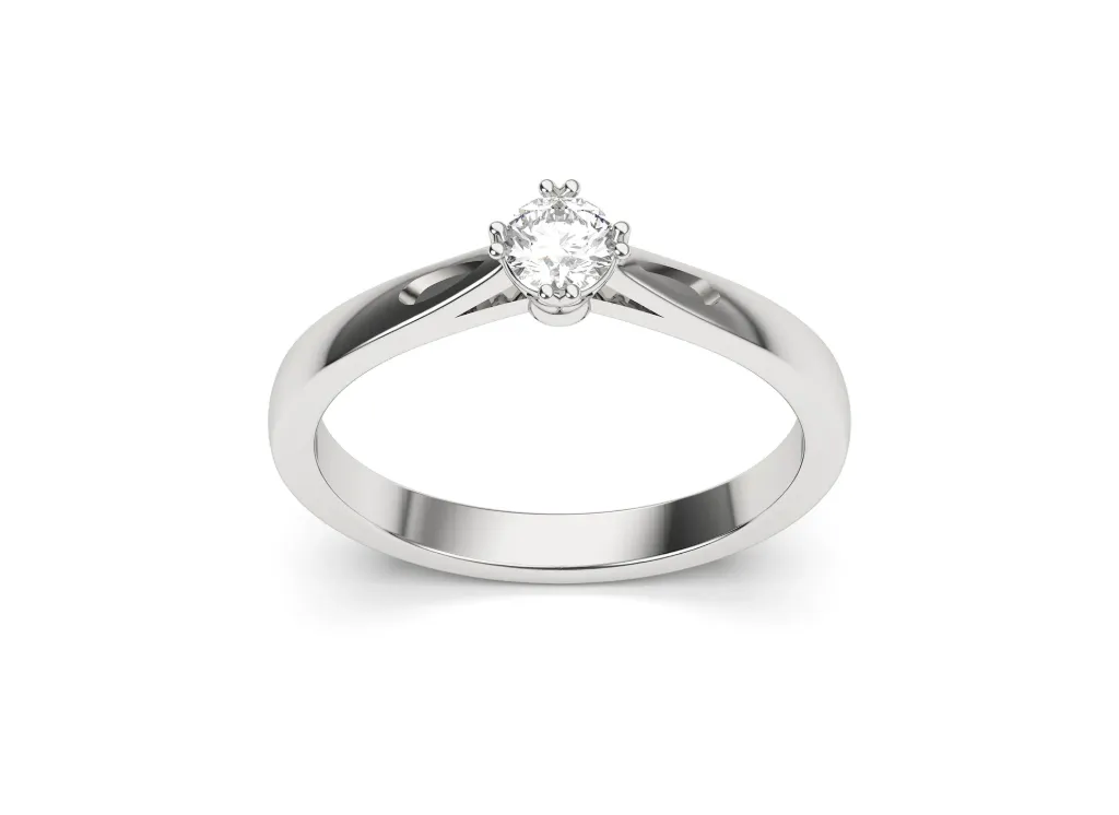 LUMARIN-A smooth tapered solitaire ring - VR87761