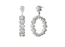 SERENELLE — Pear-shaped diamond with round halo, inside-out hoop earrings