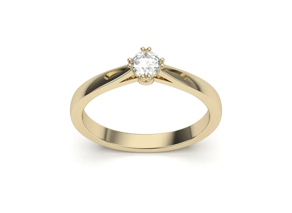 LUMARIN-A smooth tapered solitaire ring - VR87761