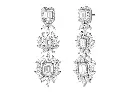 STELLARA — Emerald and marquise cut diamond chandelier earrings
