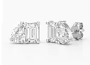 DYMERA — Emerald and pear-cut diamond Toi et Moi earrings