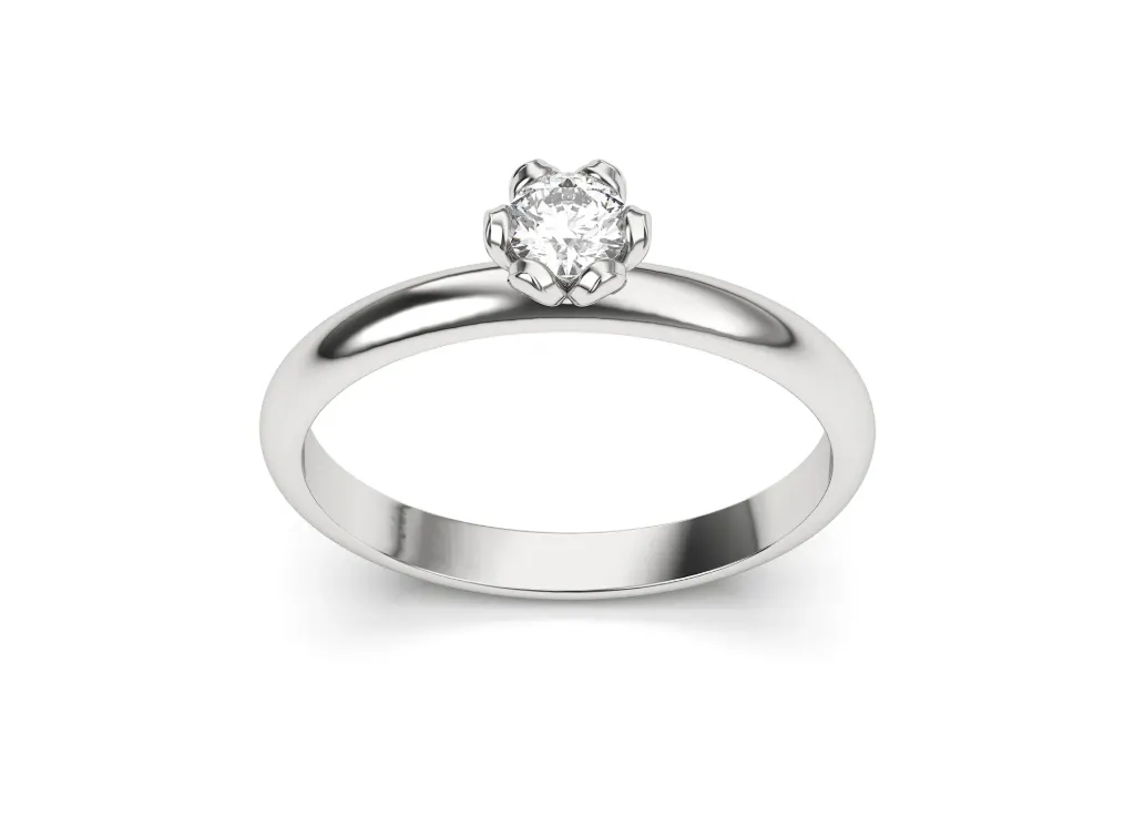FLORAVIN- a six-prong floral-style setting solitaire ring - VR87765