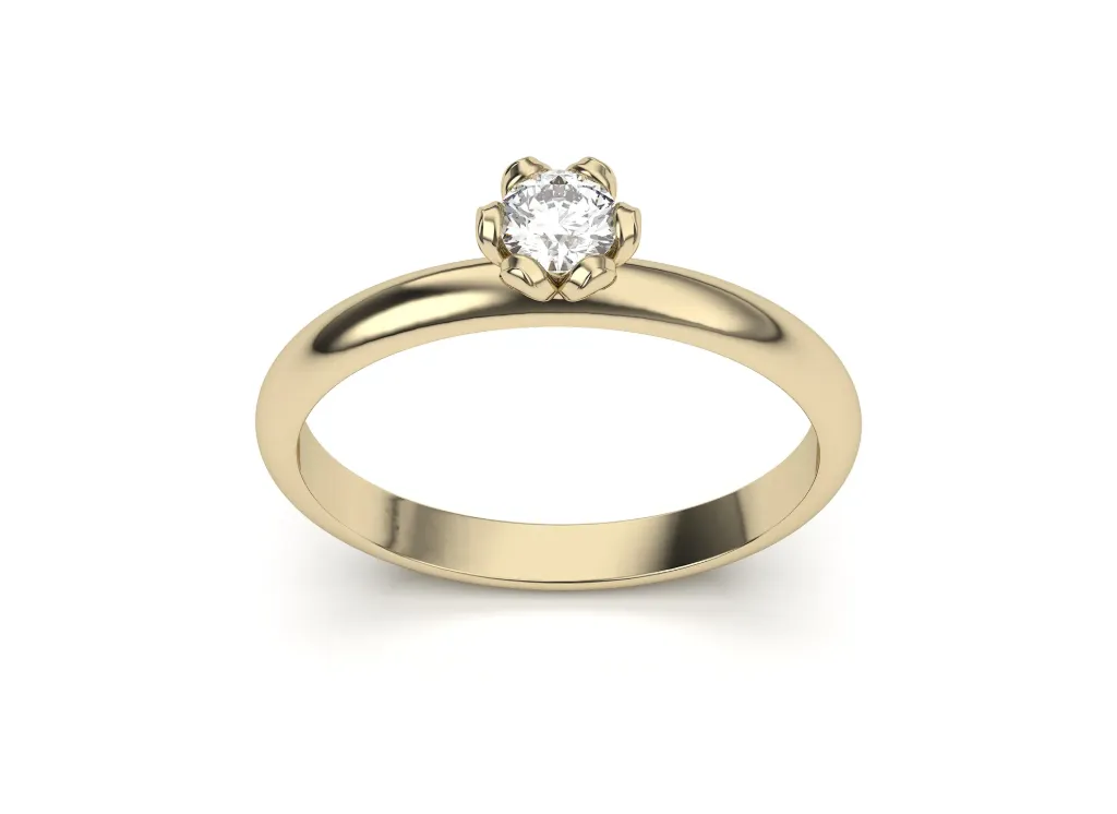 FLORAVIN- a six-prong floral-style setting solitaire ring - VR87765