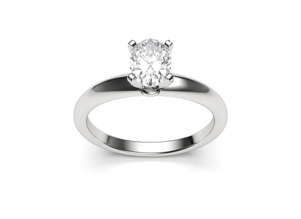 OVAREL-A solitaire ring in a four-prong setting - VR87769