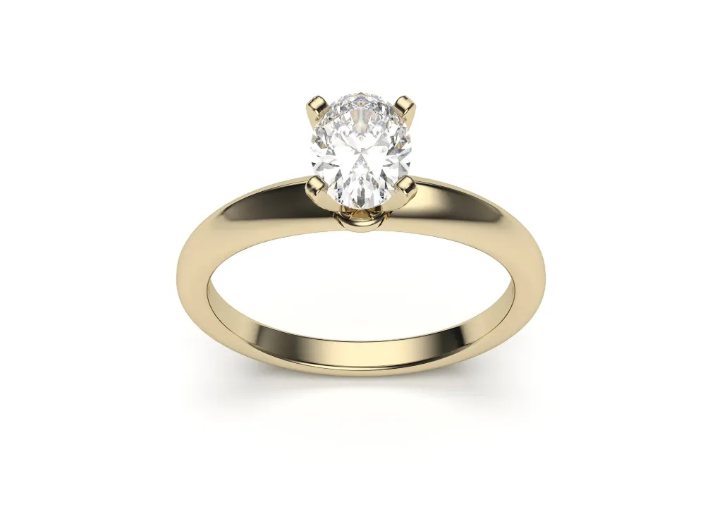 OVAREL-A solitaire ring in a four-prong setting - VR87769