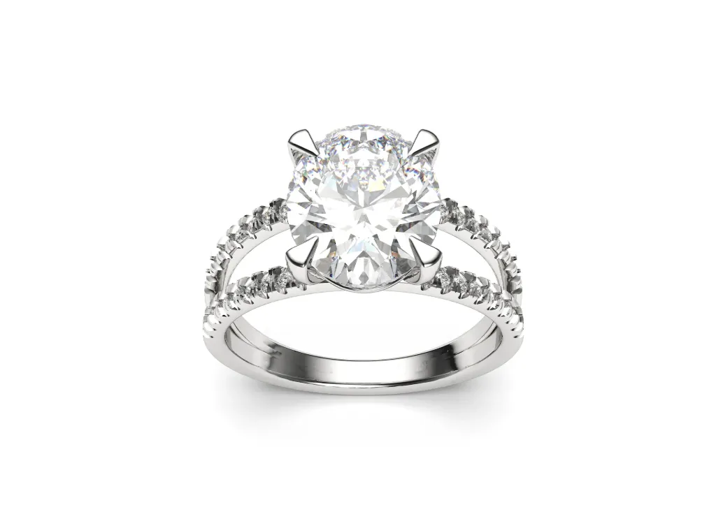 SERENOVAN-A split-shank band solitaire ring - VR87801