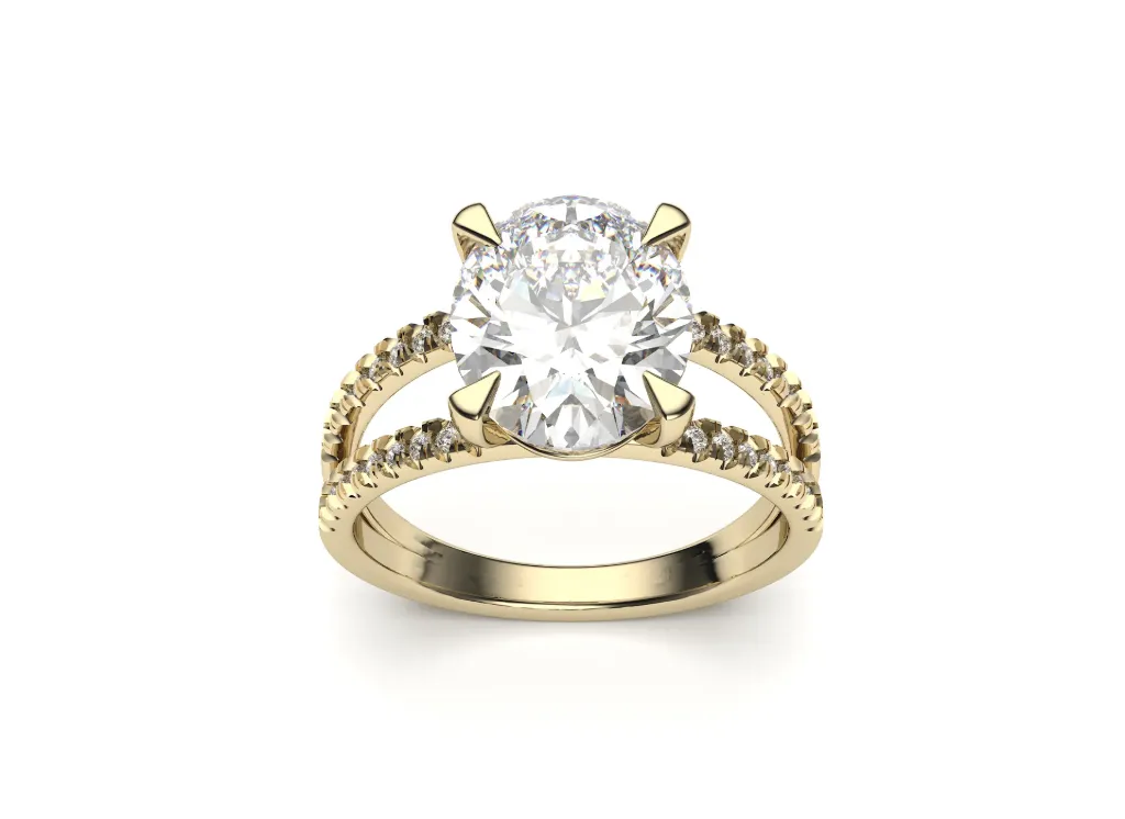 SERENOVAN-A split-shank band solitaire ring - VR87801