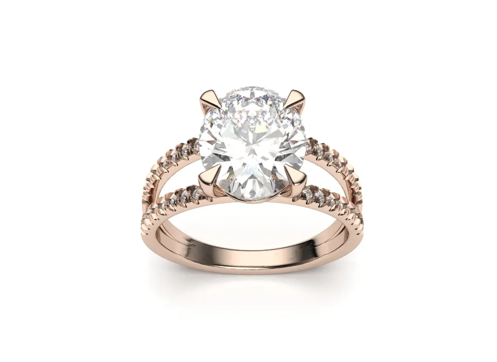 SERENOVAN-A split-shank band solitaire ring - VR87801