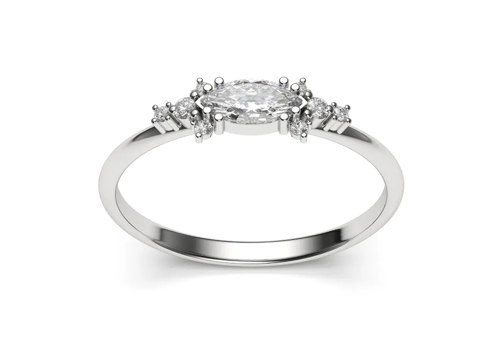 MARIVESSA-Marquise diamond solitaire ring - VR87802
