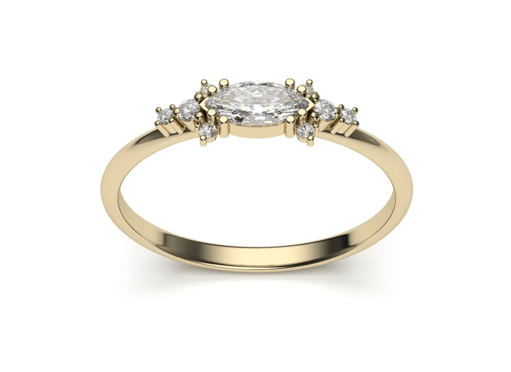 MARIVESSA-Marquise diamond solitaire ring - VR87802
