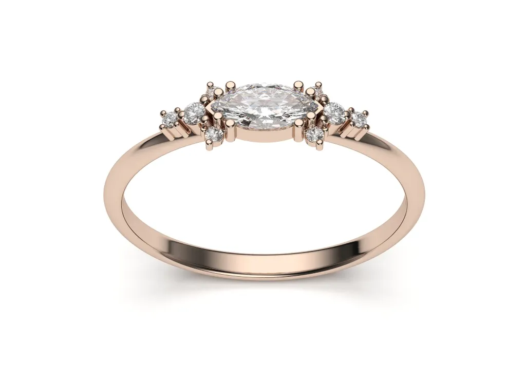 MARIVESSA-Marquise diamond solitaire ring - VR87802
