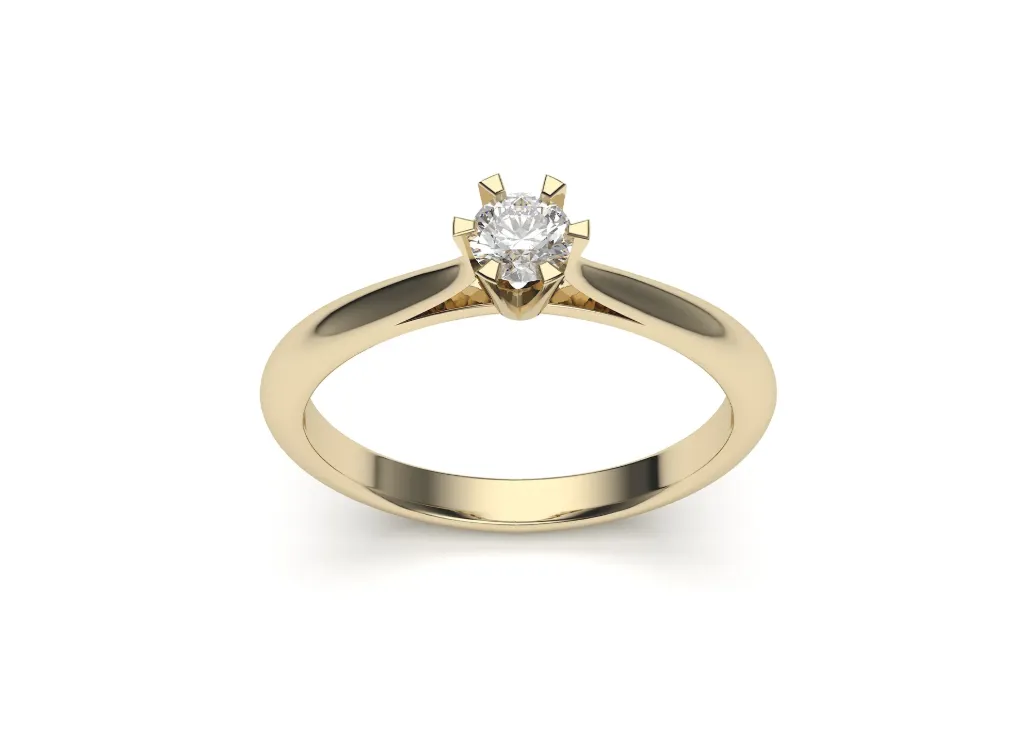 SOLVESSAE – A six prong solitaire ring - VR87871