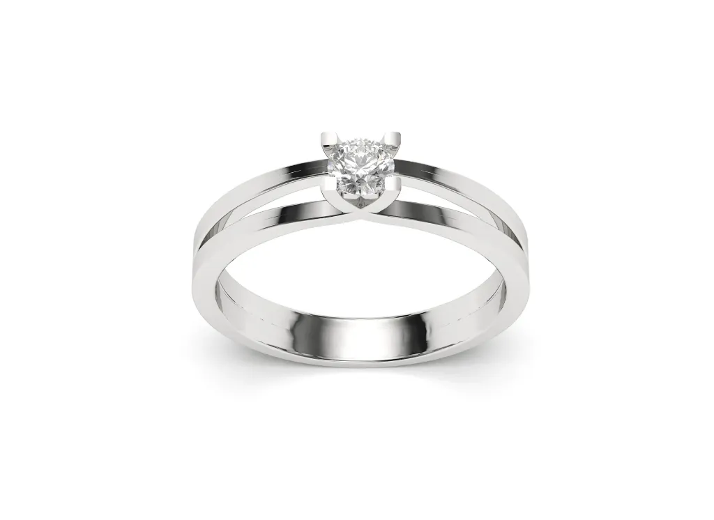 SOLTVINA – A solitaire ring with a modern split-shank - VR87872