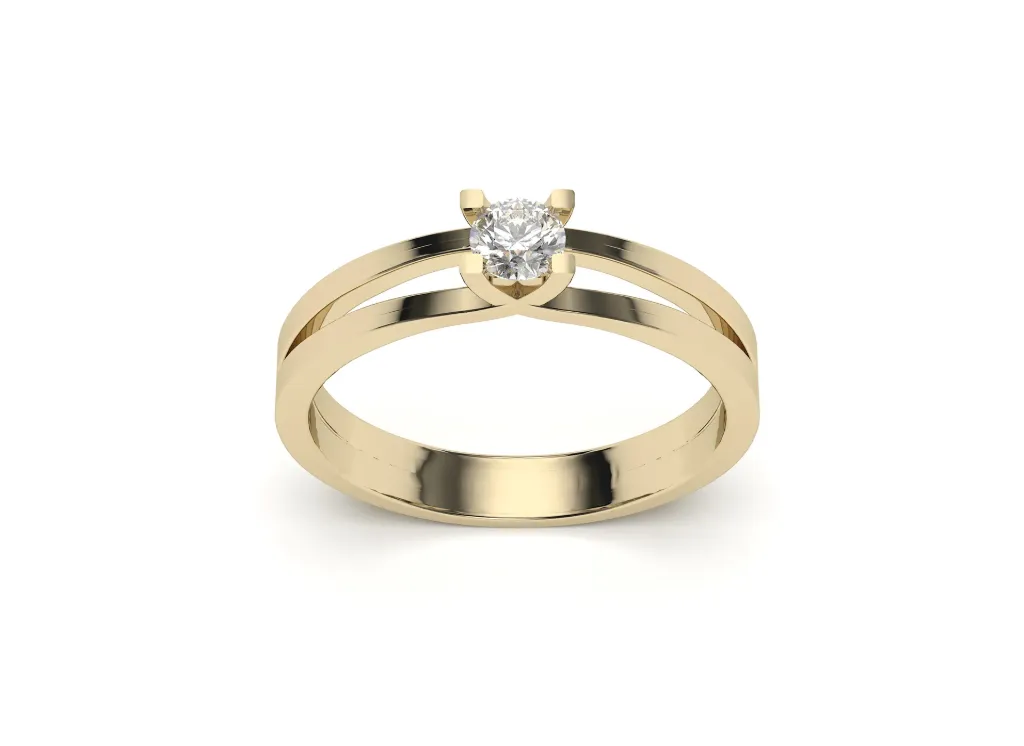 SOLTVINA – A solitaire ring with a modern split-shank - VR87872