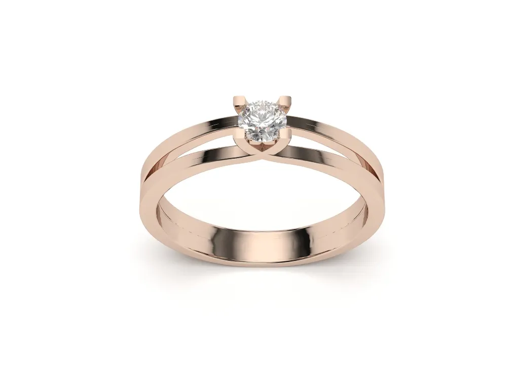 SOLTVINA – A solitaire ring with a modern split-shank - VR87872