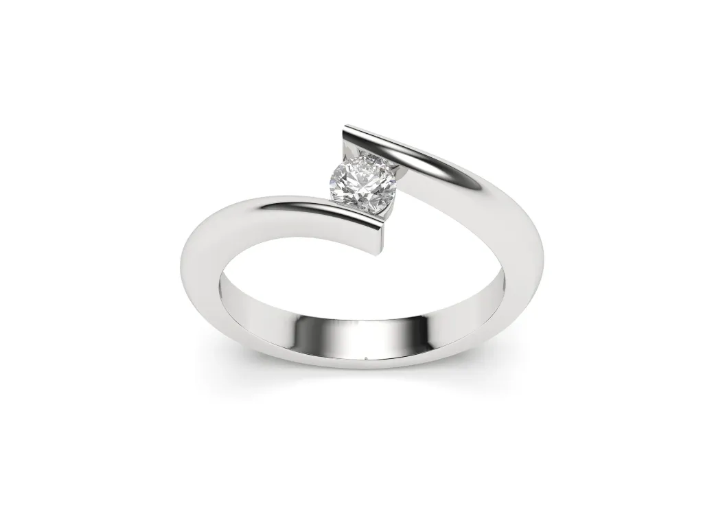 TENSIVORA – A tension-set solitaire ring -VR87873