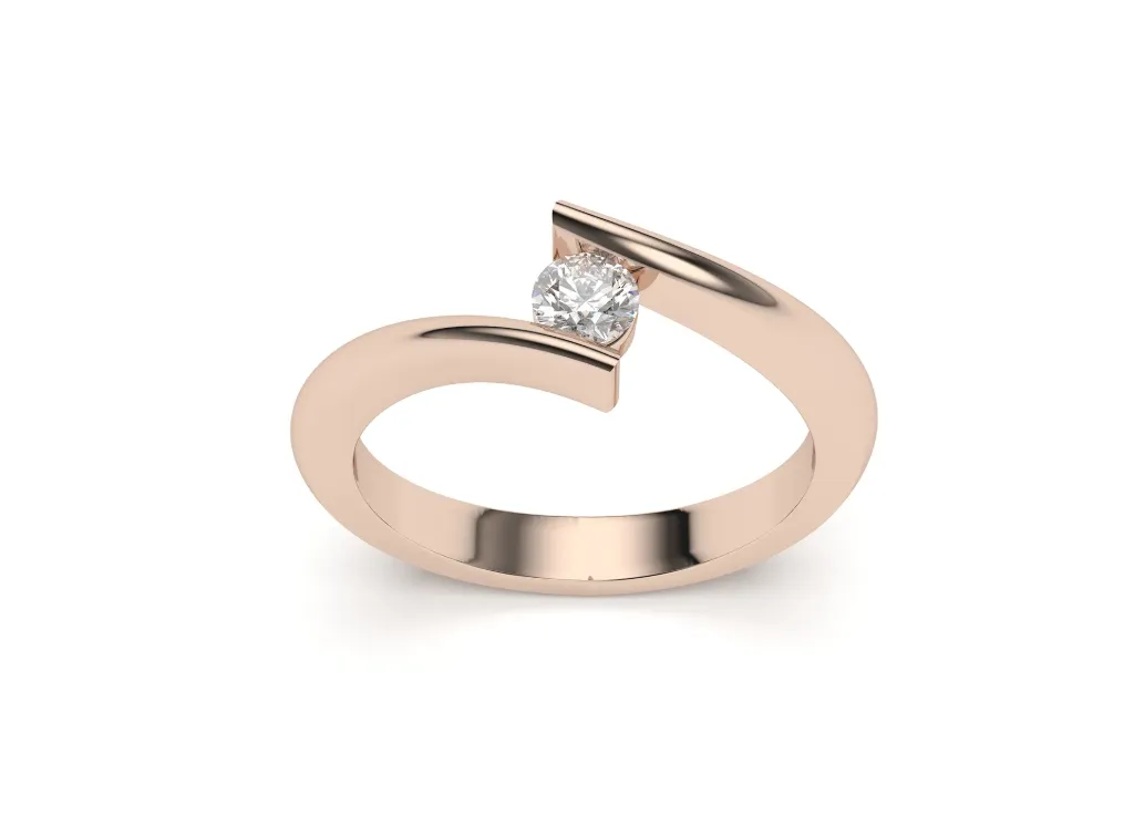 TENSIVORA – A tension-set solitaire ring -VR87873