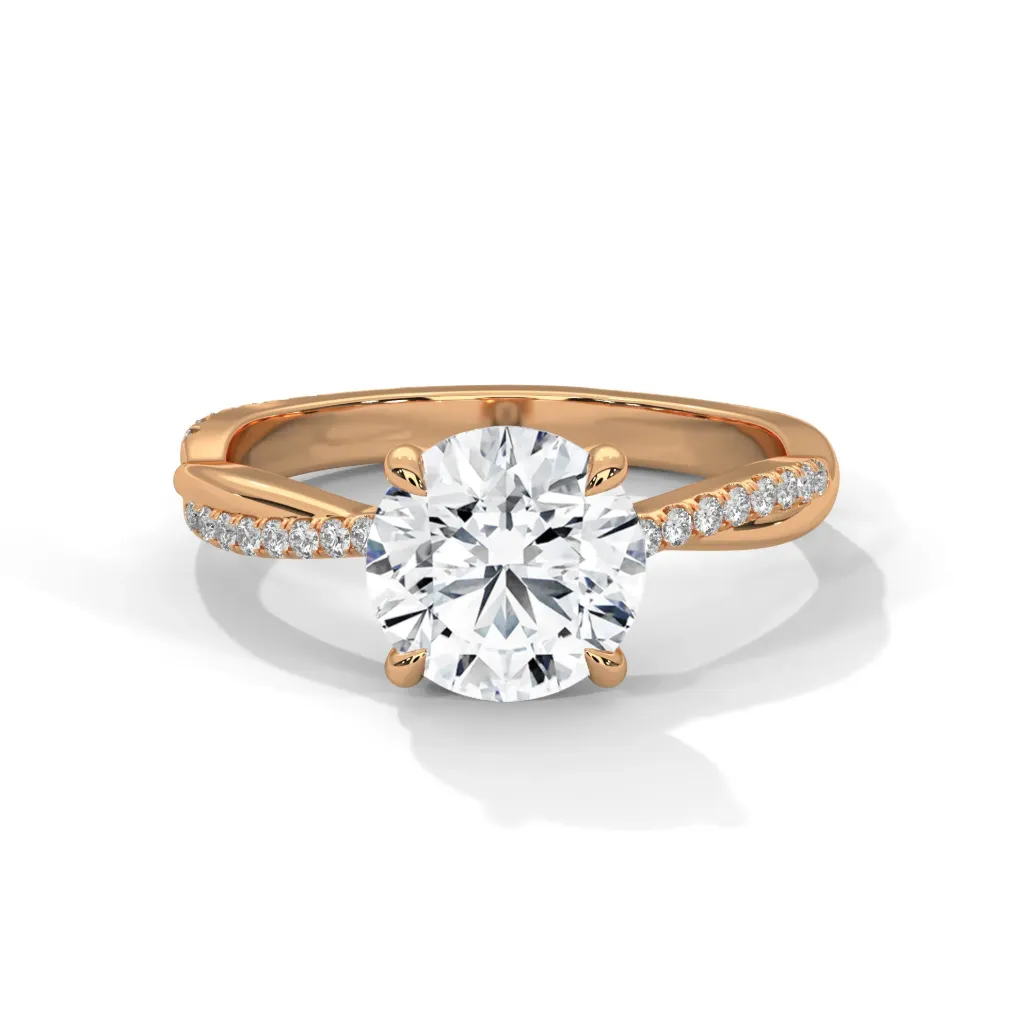 Celestia - pave accented solitaire ring - VR87861