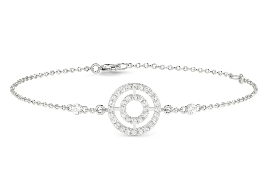 ORBITRA - Dazzling diamond bracelet with concentric circles-VBR2590