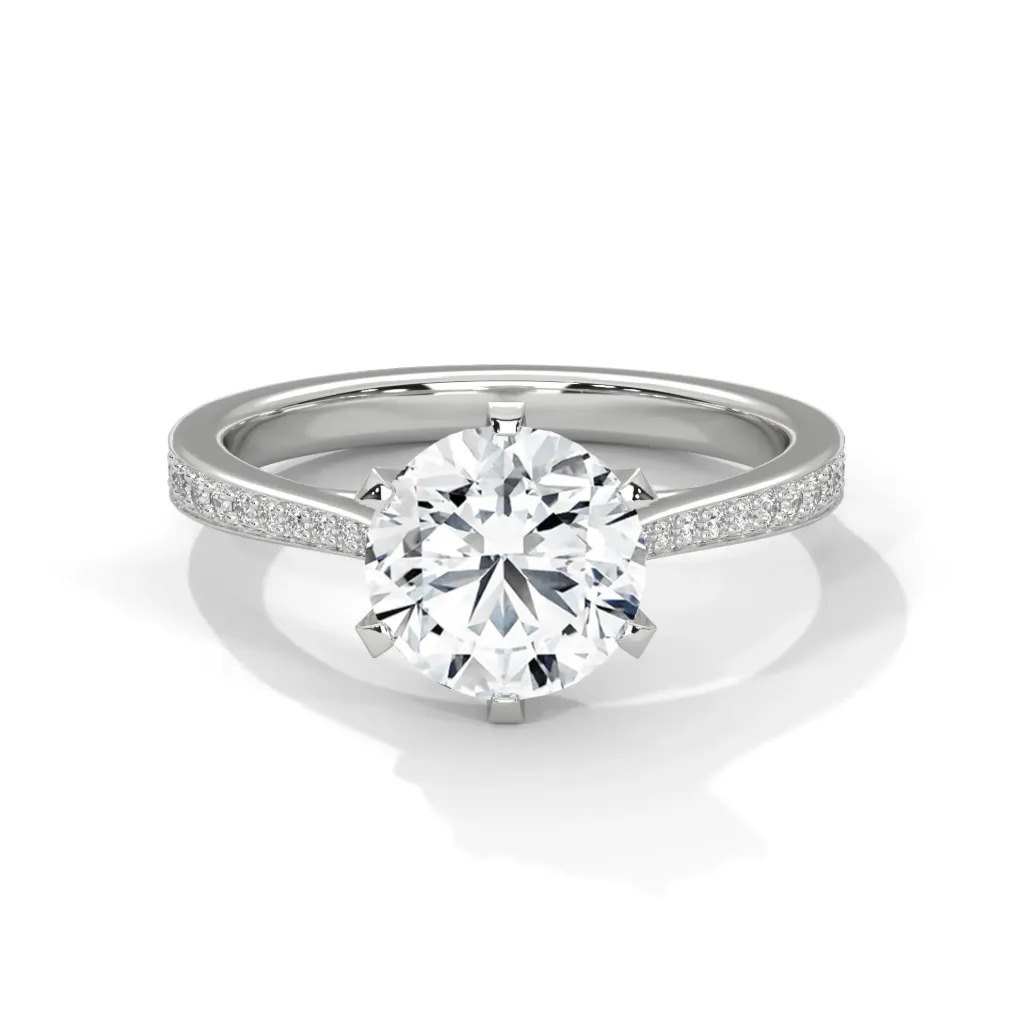 Fiora - split shank solitaire ring - VR87864