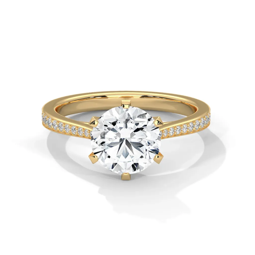 Fiora - split shank solitaire ring - VR87864