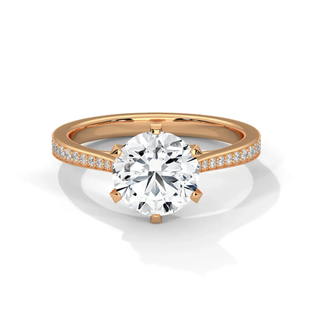 Fiora - split shank solitaire ring - VR87864