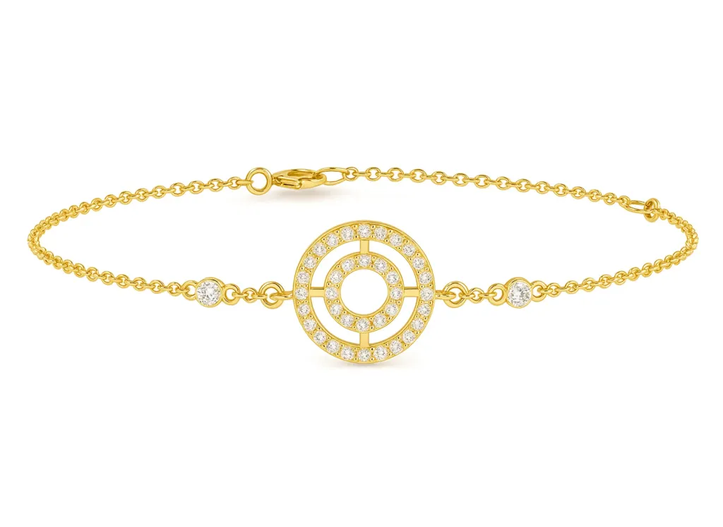 ORBITRA - Dazzling diamond bracelet with concentric circles-VBR2590