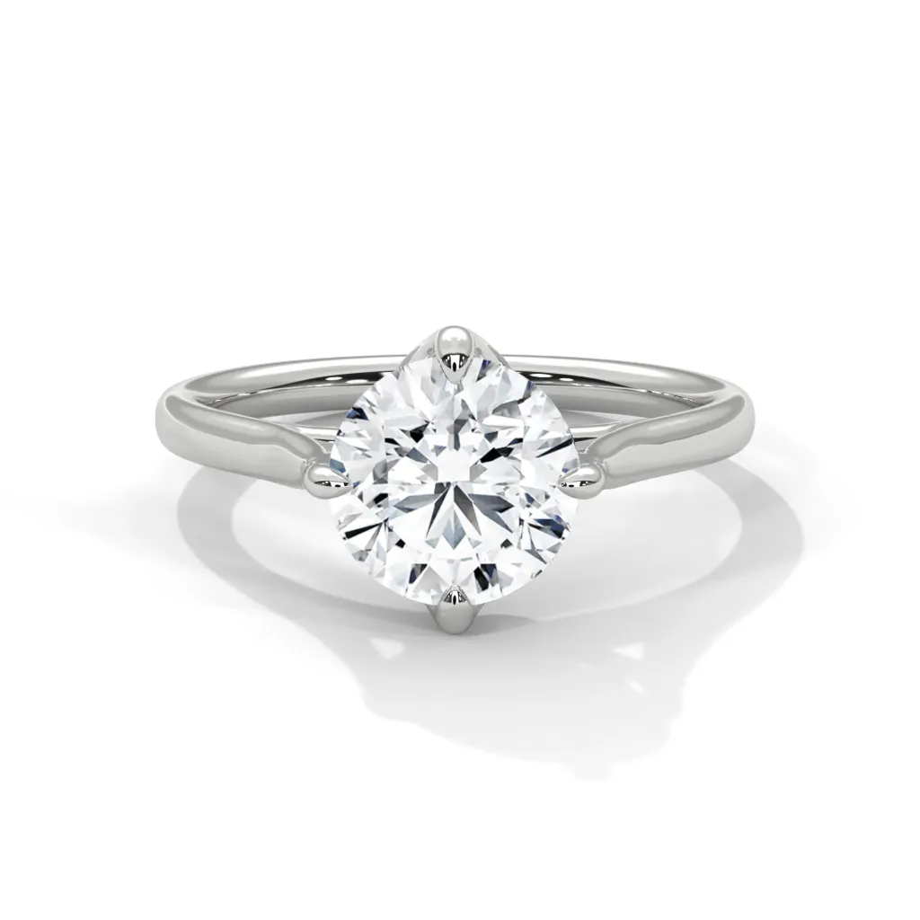Heliora - cathedral solitaire ring - VR88104 (White)