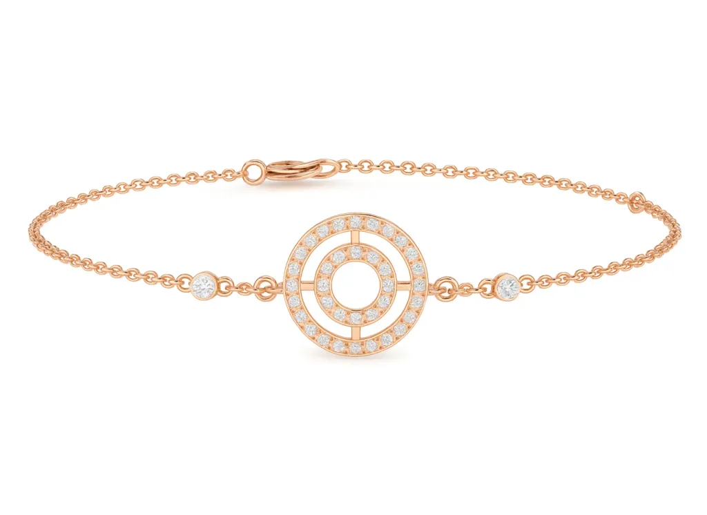 ORBITRA - Dazzling diamond bracelet with concentric circles-VBR2590