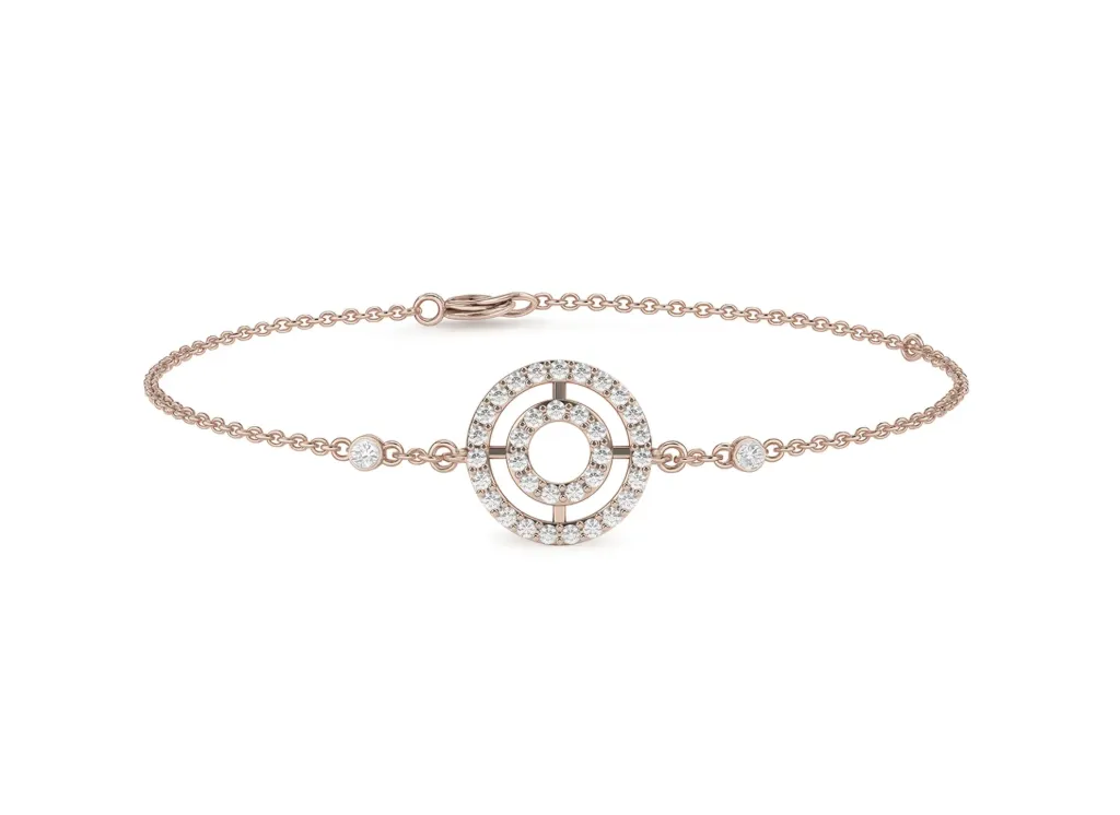 ORBITRA - Dazzling diamond bracelet with concentric circles-VBR2590