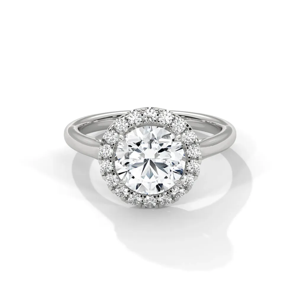 Valora - halo framed solitaire ring - VR88116 (White)