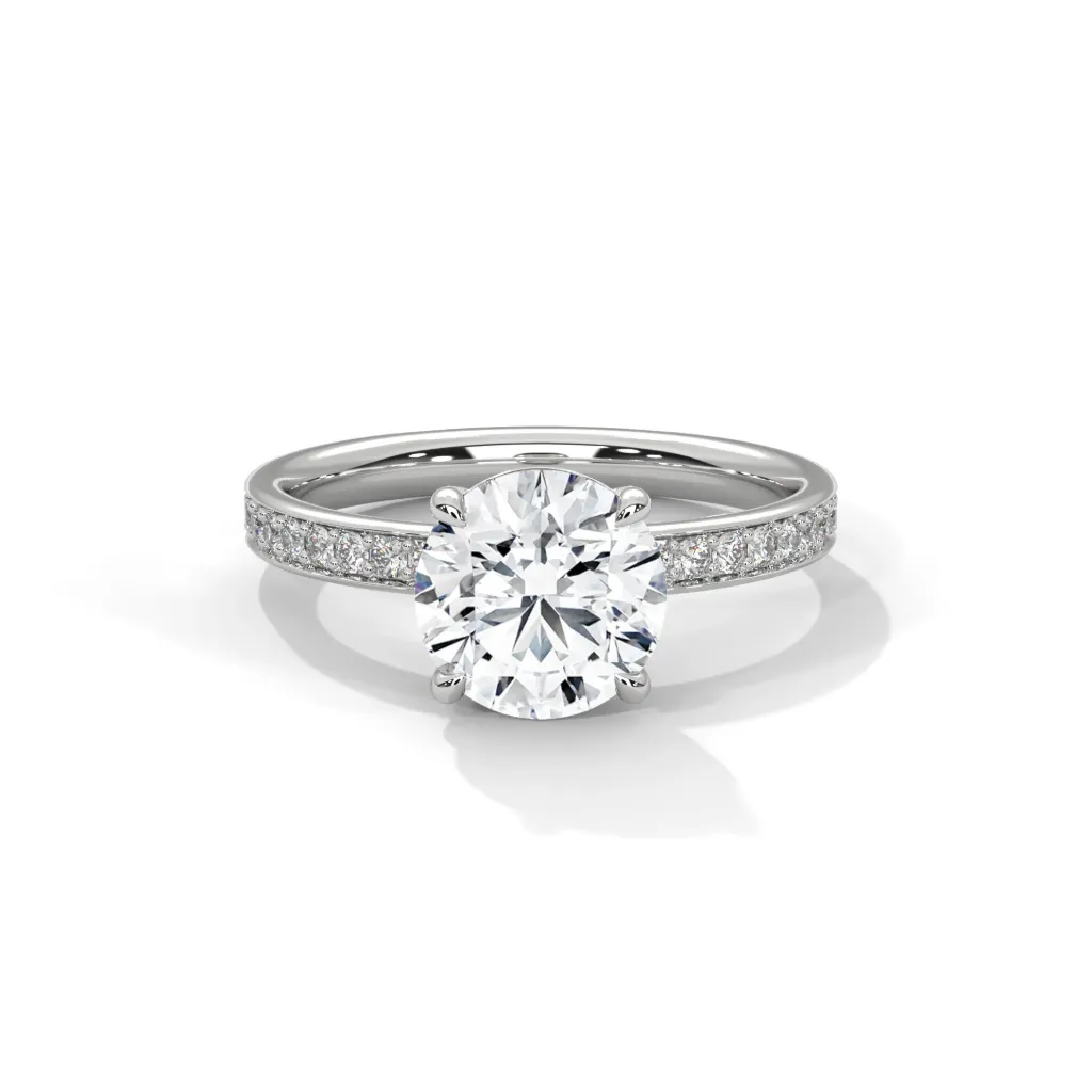 Ysolde - classic solitaire ring - VR87883 (White)