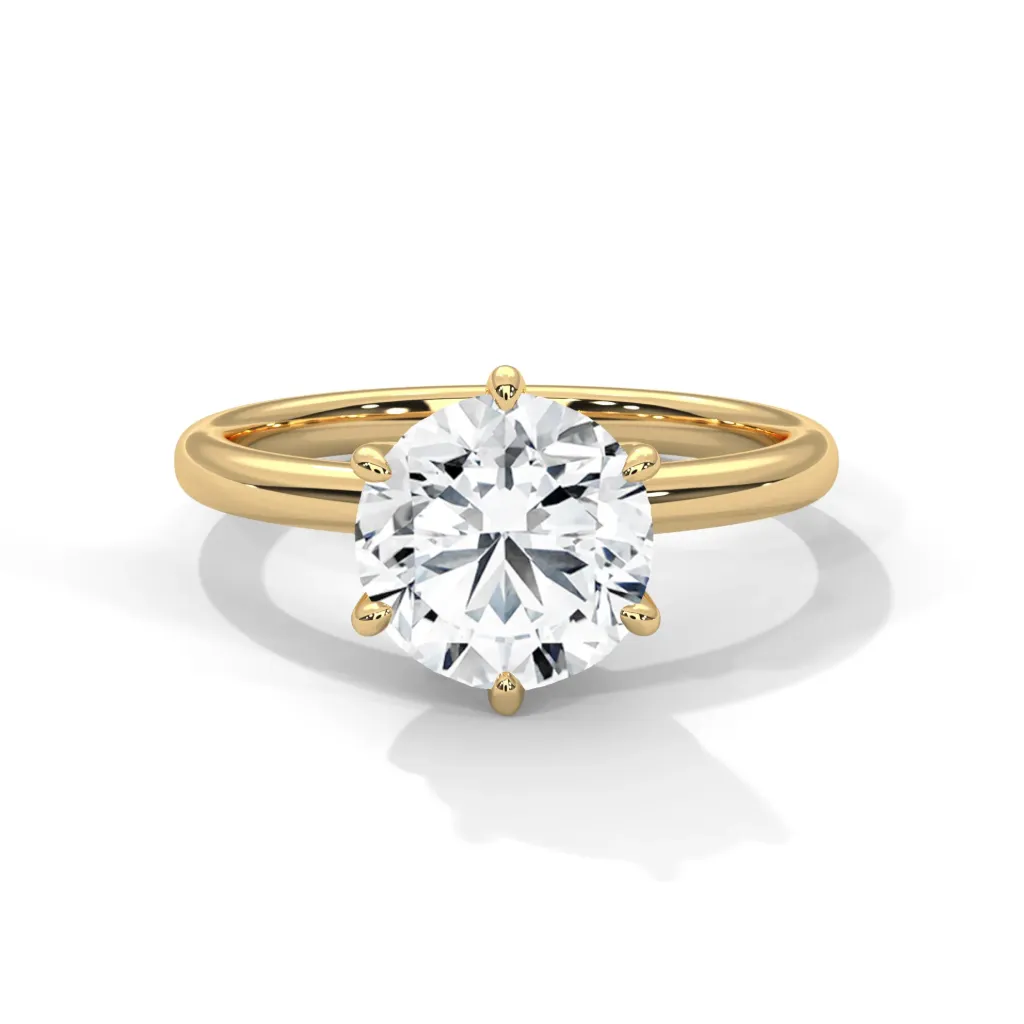 Zephyra - six prong solitaire ring - VR87884