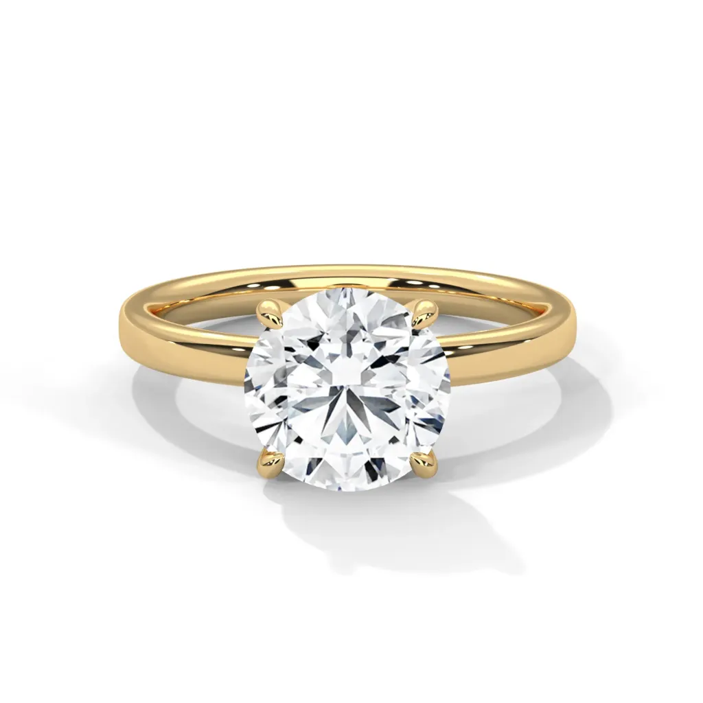 Amara - plain shank solitaire ring - VR87885