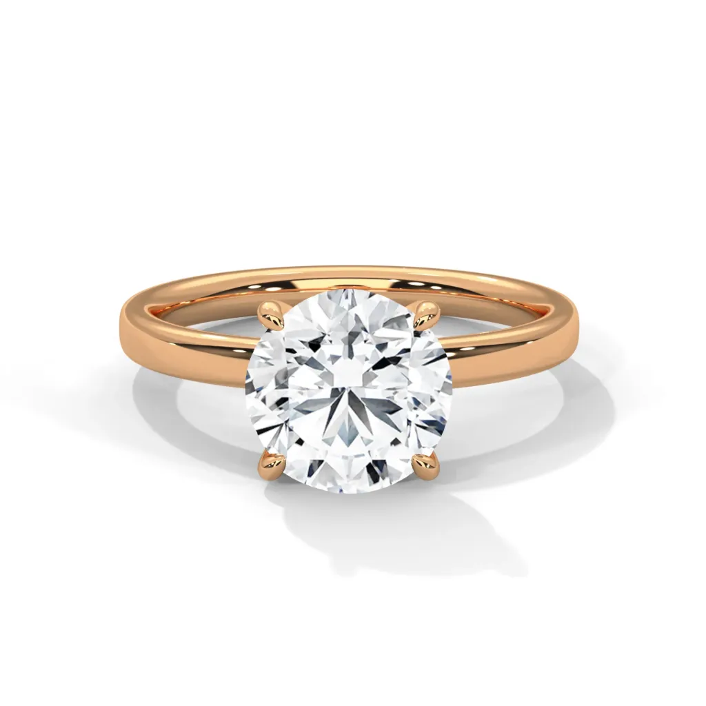 Amara - plain shank solitaire ring - VR87885