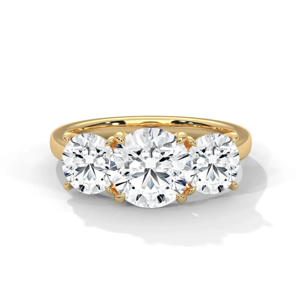 Delphine - three stone solitaire ring - VR87888
