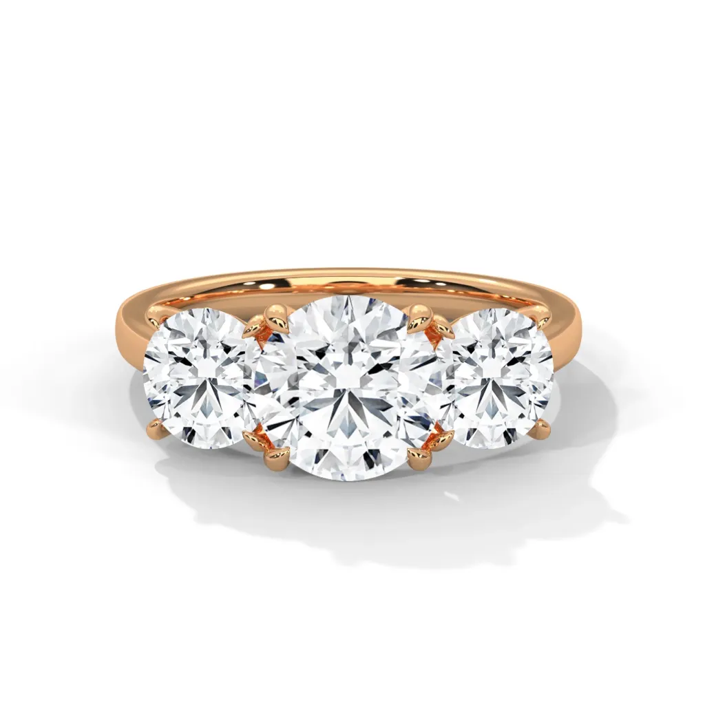 Delphine - three stone solitaire ring - VR87888