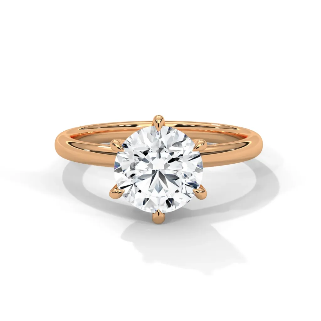 Evelisse - six prong classic solitaire ring - VR87889