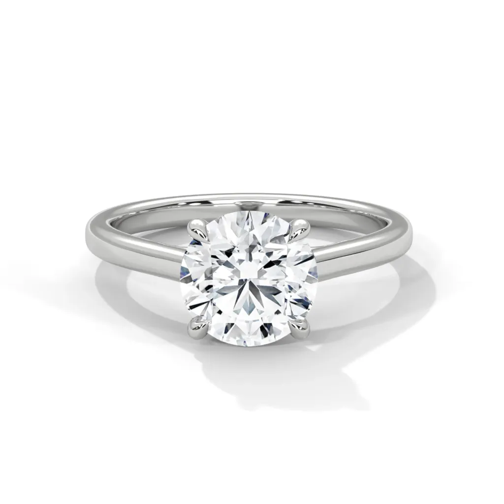 Damaris - classic solitaire ring - VR87892 (White)