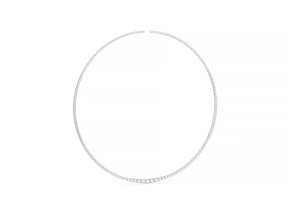 TESSALlATE - Round diamond circlet necklace-VN2391 (White)