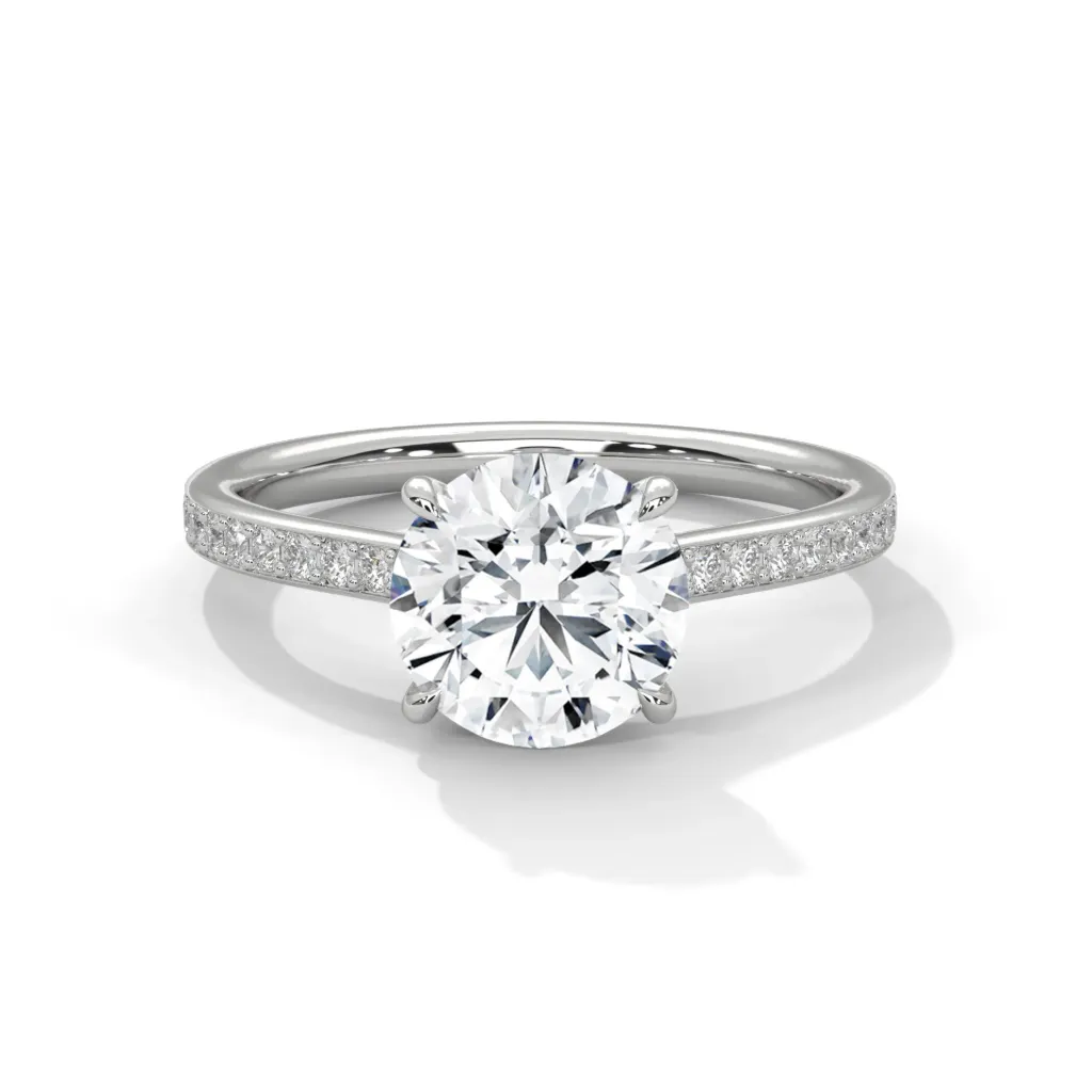 Iverna - accented solitaire ring - VR87893 (White)