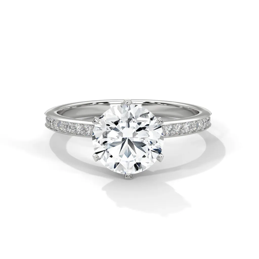 Kallista - classic halo solitaire ring - VR87895