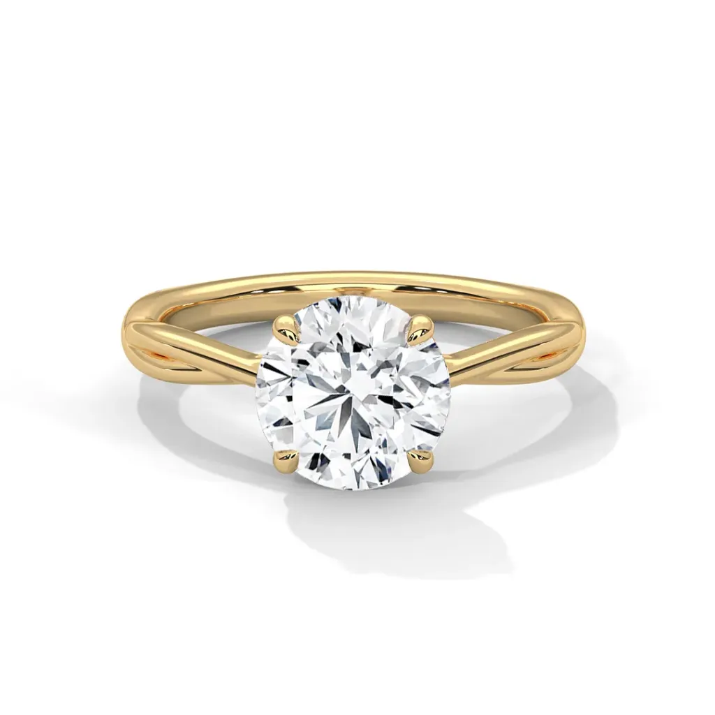 Orielle - twisted shank solitaire ring - VR88110