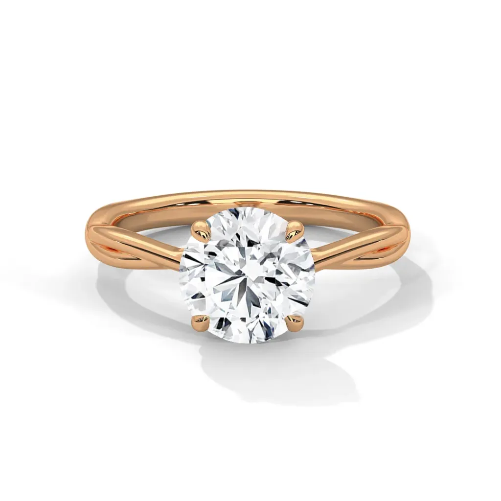 Orielle - twisted shank solitaire ring - VR88110