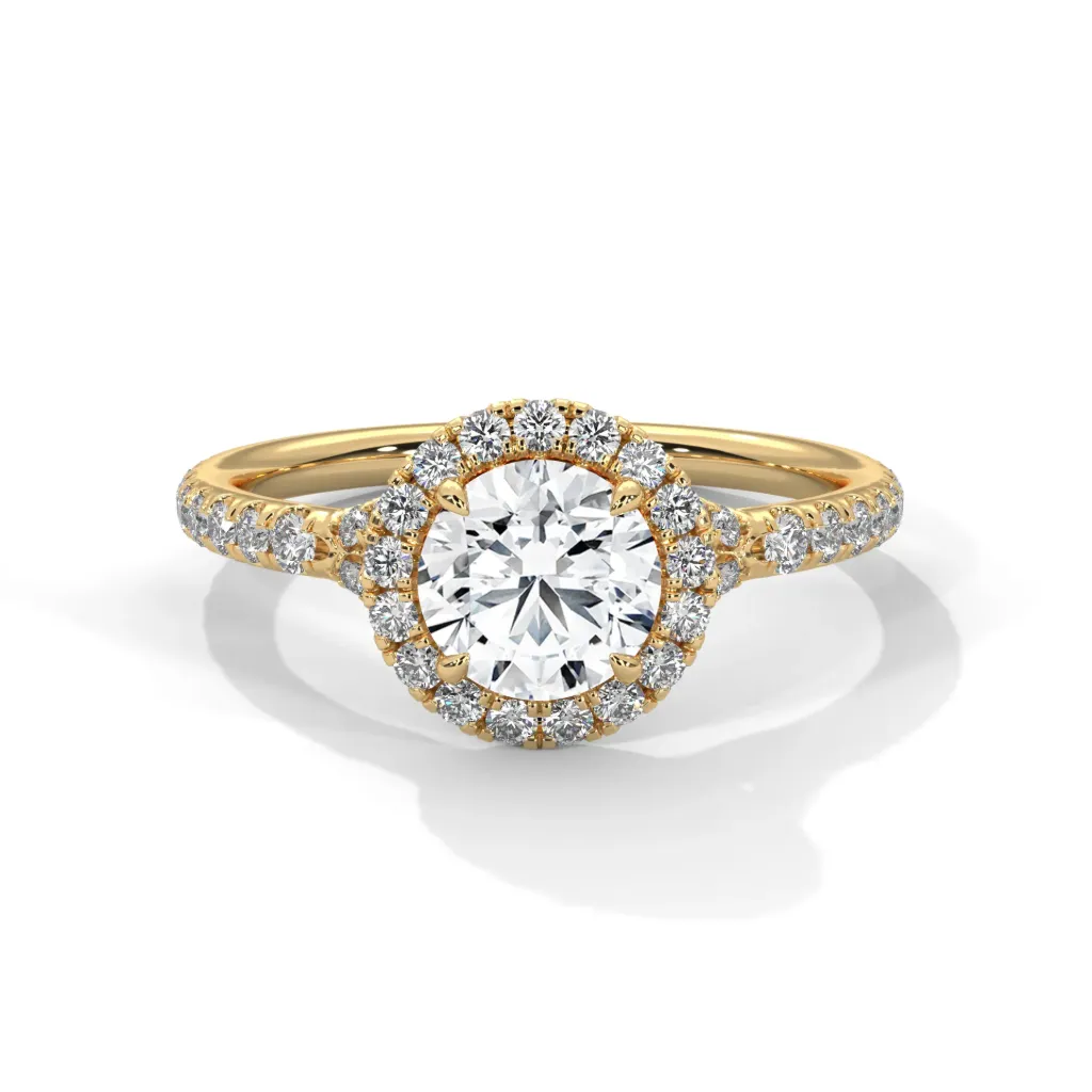 Lavinia - accented halo solitaire ring - VR87896