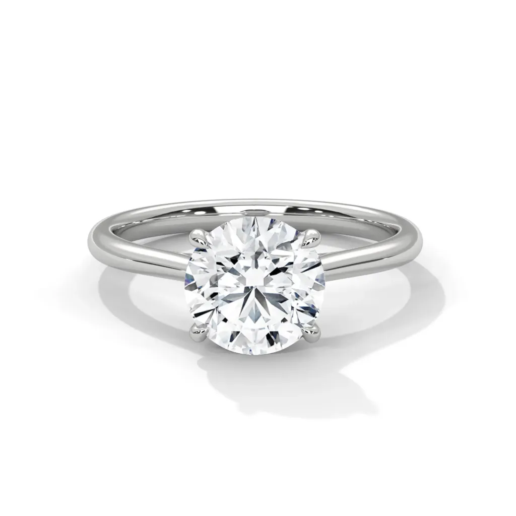 Nerissa - classic solitaire ring - VR87898 (White)